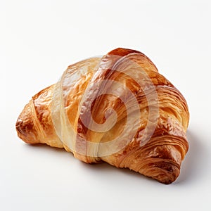 Croissant On White Background: A Tonalist Genius In Frank Gehry Style