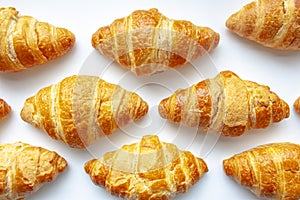 Croissants. Buttery, flaky, viennoiserie pastry of Austrian origin. photo