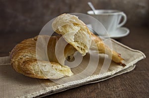 Croissants and Coffee Breakfast