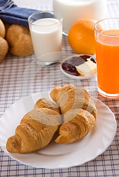 Croissants for healthy french breakfast