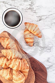 Croissants with a Hot Cup of Coffee
