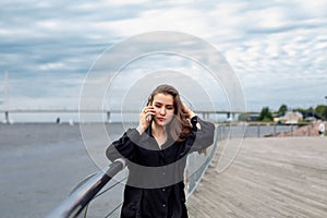 Croissants on plate with hydrangea flower