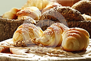 Croissants and various bakery products