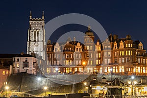 Cromer by nightwith elluminated church.