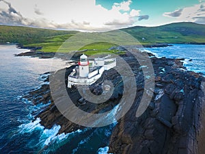 Cromwell lighthouse. Valentia Island. Ireland photo