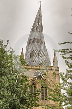 The Crooked Spire in Chesterfield, Derbyshire , England