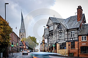 The crooked spire of the Church of St Mary and All Saints in Chesterfield