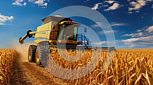 crop combining corn