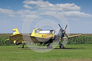 Crop duster airplane