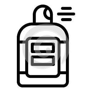 Crop duster spray icon outline vector. Pest control sprayer bottle