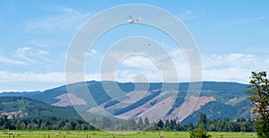 Crop Dusting, Mount Hood, Oregon