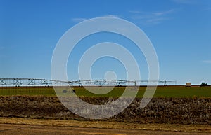 Crop Irrigation using the center pivot sprinkler system