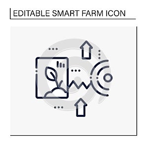 Crop monitoring line icon