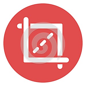 Crop, tool Isolated Vector Icon Which can easily modify or edit
