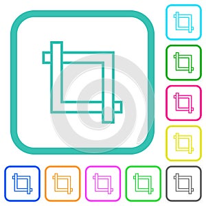 Crop tool vivid colored flat icons