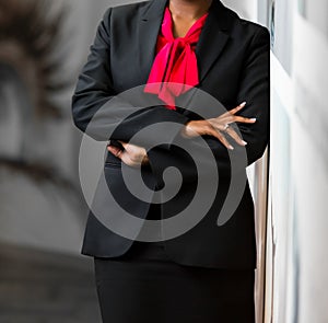 Cropped head African Business Woman in corporate attire