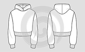 Cropped hoodie sketch