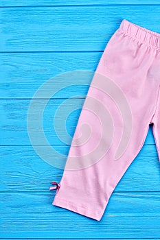 Cropped image of baby-girl cotton capri.