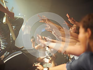 Cropped shot of a band on a music stage. This concert was created for the sole purpose of this photo shoot, featuring