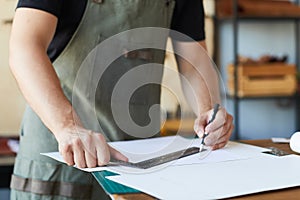 Artisan in Workshop Close Up photo