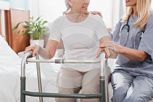 cropped shot of smiling senior woman