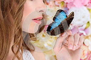 cropped shot of young woman photo