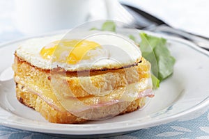 Croque madame sandwich photo