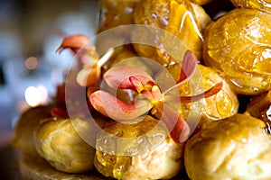 Croquembouche Pastry and Caramal Desert