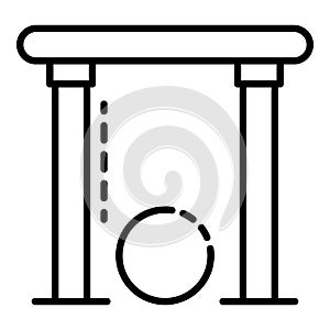 Croquet gate icon, outline style