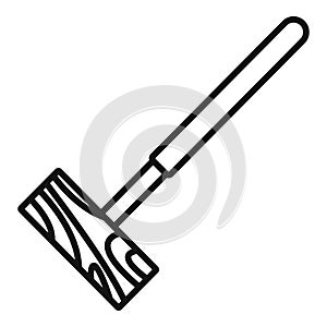 Croquet mallet icon, outline style