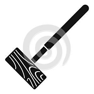 Croquet mallet icon, simple style