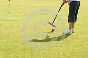 Croquet player