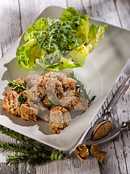 Croquette with almond photo