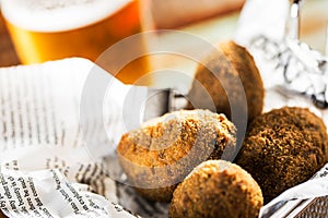 Croquettes and beer