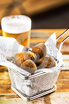 Croquettes and beer