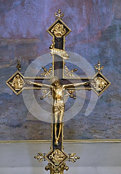 Cross on the altar of St Jerome in Zagreb cathedral dedicated to the Assumption of Mary