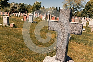 Cross in an American Cemetery