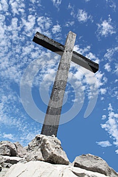 Cross in barren setting