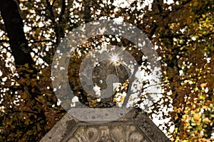 Cross with beam of light