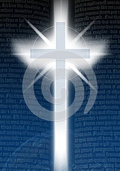 Cross with Bilble text