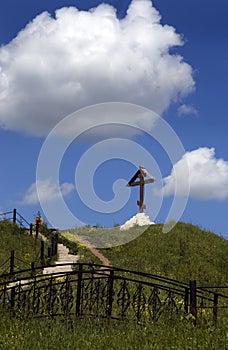 Cross and blue sky