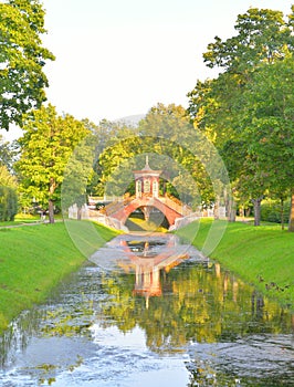 The Cross Bridge in Alexander Park in Tsarskoye Selo.