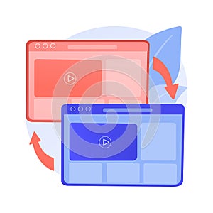 Cross-browser compatibility abstract concept vector illustration. photo