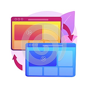 Cross-browser compatibility abstract concept vector illustration. photo