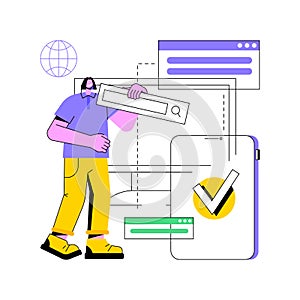 Cross-browser compatibility abstract concept vector illustration.