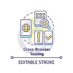 Cross browser testing concept icon