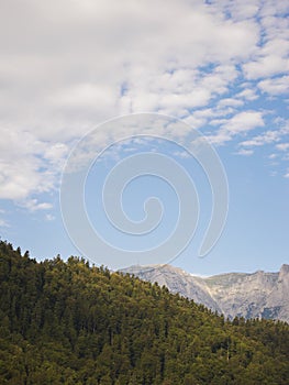 The cross from Bucegi mountains seen from Azuga