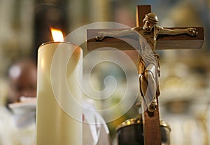 Cross and candle
