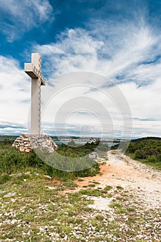 Cross on Cape Kamenjak, Istra, Croatia