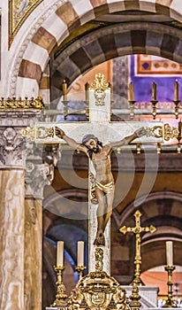 Cross Cathedral Saint Mary Mejor Basilica Altar Marseille France photo